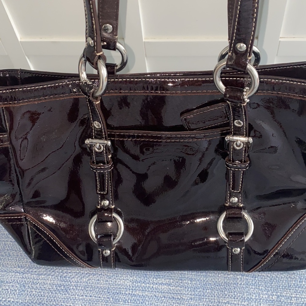 Leather Coach bag - Picture 2 of 7